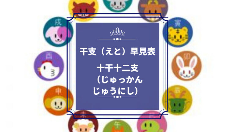 生まれ年の干支(えと)の早見表、十干十二支で確認してみよう - ハッピーマニア